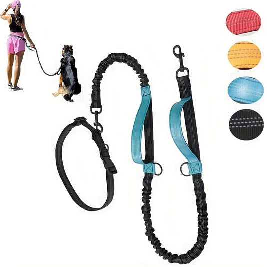 Hands-Free Dog Leash – Run, Walk & Train Comfortably | Adjustable Waist Belt, Durable Nylon