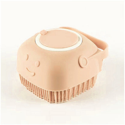 2-in-1 Silicone Pet Bath & Massage Glove – Shampoo Dispensing Grooming Brush for Dogs & Cats