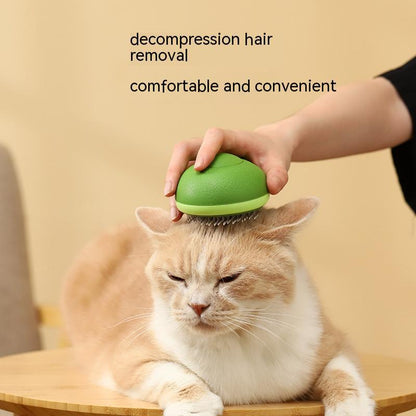 Avocado-Shaped Pet Grooming Brush – Stainless Steel Needle Comb for Dogs & Cats
