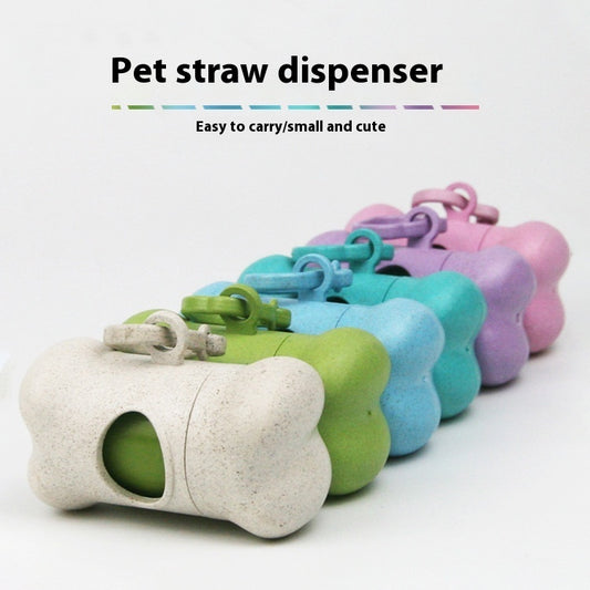 Portable Bone-Shaped Pet Waste Bag Holder – Eco Poop Dispenser for Dogs