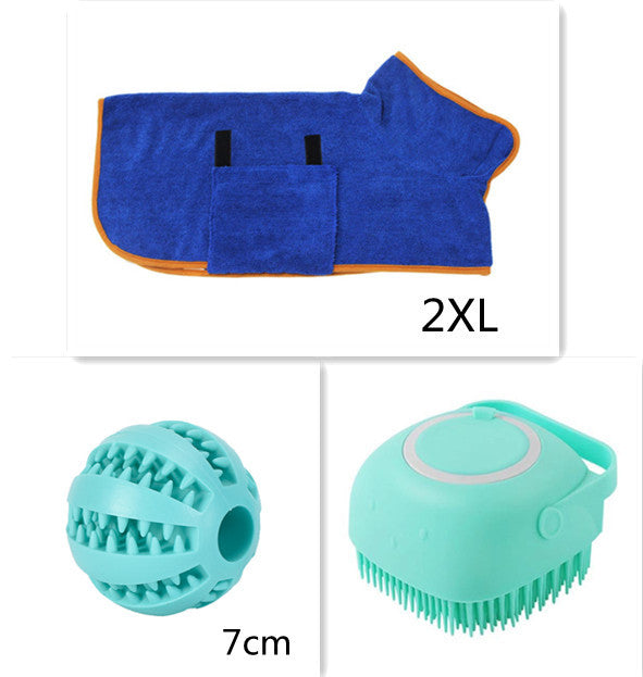 2-in-1 Silicone Pet Bath & Massage Glove – Shampoo Dispensing Grooming Brush for Dogs & Cats
