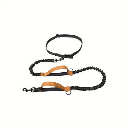 Hands-Free Dog Leash – Run, Walk & Train Comfortably | Adjustable Waist Belt, Durable Nylon